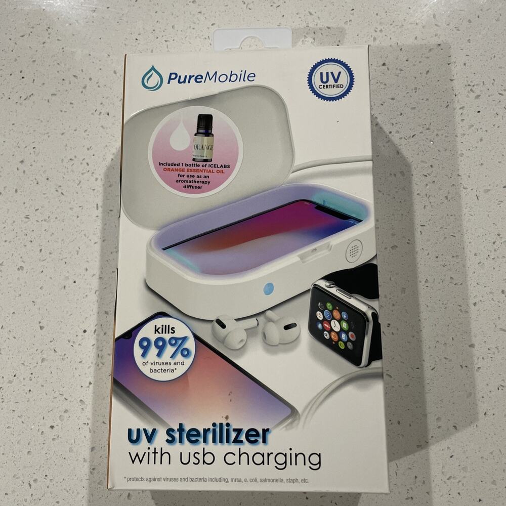 UV Phone Sanitizer & Wireless Charger UVC Light Box Fast Cleaning Airpods Watch